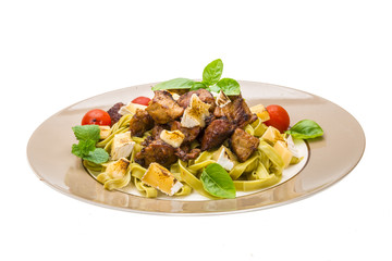 Tagliatelle with pork
