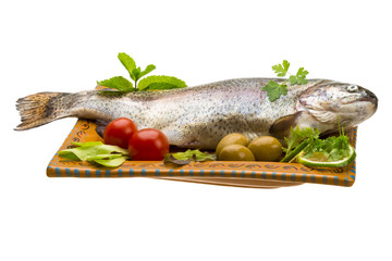 Fresh raw rainbow trout