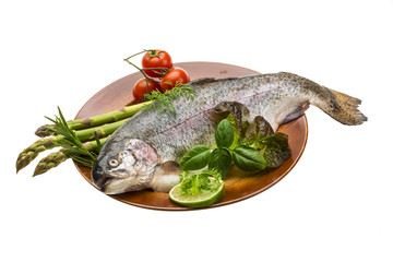 Fresh raw rainbow trout