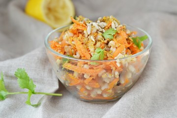 carrotand barley salad