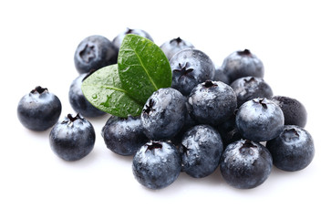 Blueberry with leaves