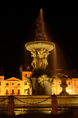 Samson fountain in the Czech Budejovice