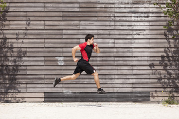 Fototapeta na wymiar athlete male running