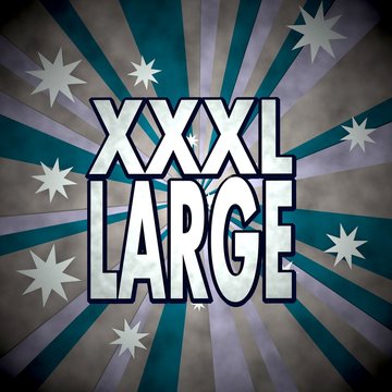 3d render of a dirty XL icon  on retro star background