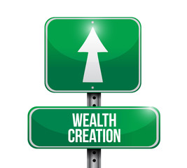 wealth creation road sign illustrations