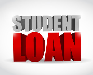 Fototapeta premium student loan sign illustration design