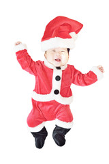 baby wearing christmas costume