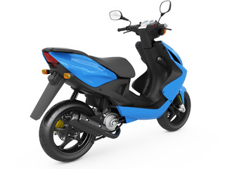 Modern blue scooter © fisherman3d