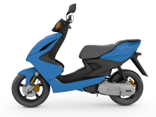 Modern blue scooter © fisherman3d