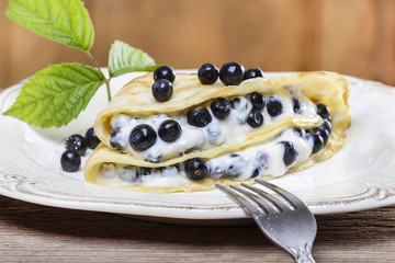 Pancakes with blueberries