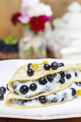 Pancakes with blueberries