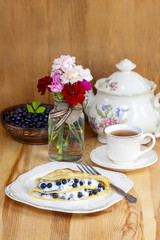 Pancakes with blueberries
