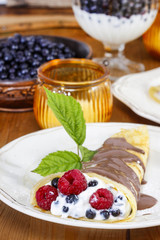 Pancakes with blueberries