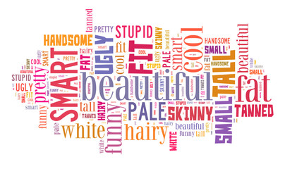 Fototapeta premium Personal attributes word cloud