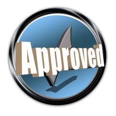 Classy Blue Button - Approved