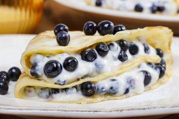 Pancakes with blueberries