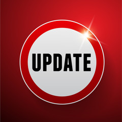 Update button vector red