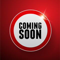 Coming soon button red