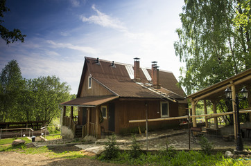 old russian vintage house