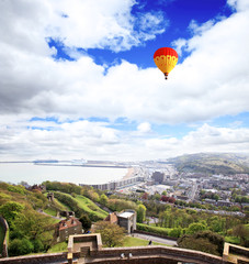 view from Dover castle England