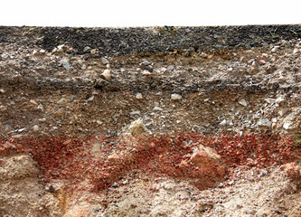 Layer of asphalt road