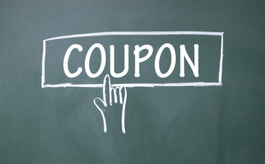 Obraz premium abstract finger click coupon sign