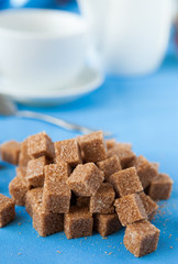 refined cane sugar on the table