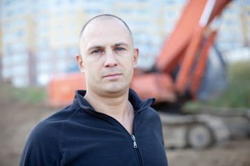 Fototapeta premium Portrait of tractor operator