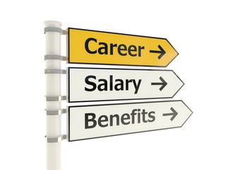 Obraz premium Career road sign