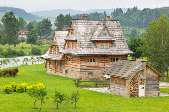 Traditional Wooden Village In Tatra Mountains, Poland