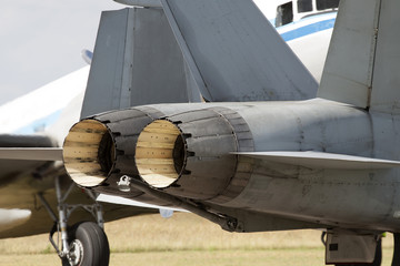 Fighter jet engines ready to go