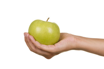 Hand with an apple