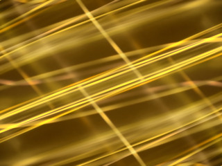 Abstract black background with gold luminous lines