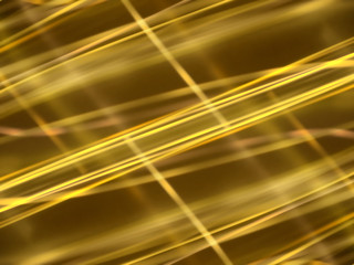 Abstract black background with gold luminous lines