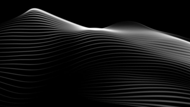 White lines energy on black background