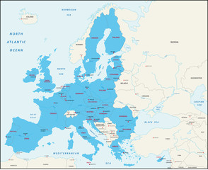 Member states of the European Union map