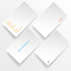 Paper square banner with drop shadows on white background.