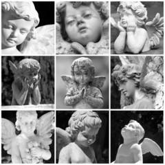 angelic sculptures collage