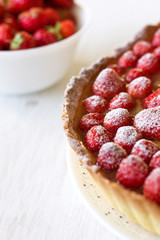 cake with strawberries