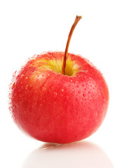 Ripe green apple isolated on white