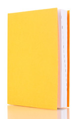 Yellow book isolated on white