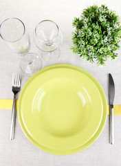 Table setting festive table