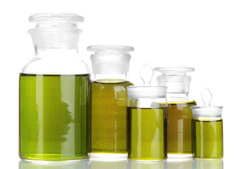 Medicine bottles isolated on white