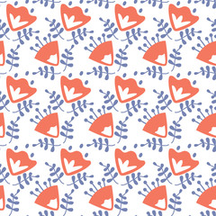 Seamless of flower background pattern , Vector illustration