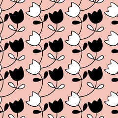 Seamless of flower background pattern , Vector illustration