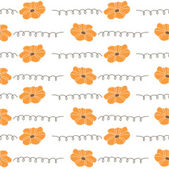 Seamless of flower background pattern , Vector illustration