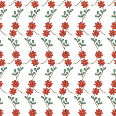 Seamless of flower background pattern , Vector illustration