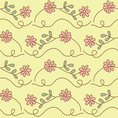 Seamless of flower background pattern , Vector illustration