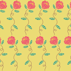 Seamless of flower background pattern , Vector illustration