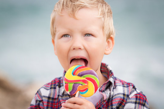 Little Boy With Lollipop